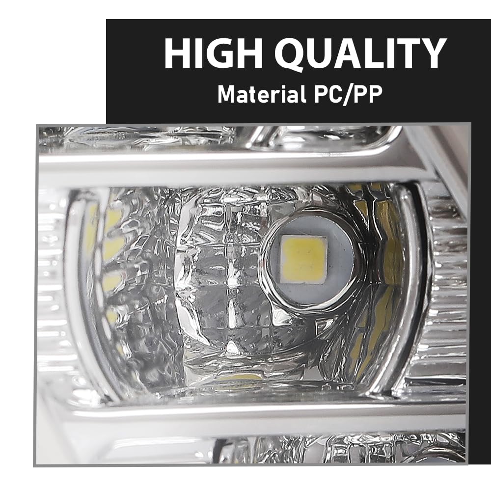 G-PLUS LED Pair Fog Lights Daytime Running Lamps, Compatible with Benz W212 E250 E350 E550 2010-2016, LH Driver & RH Passenger Side 2PCS, 2128200756, 2128200856