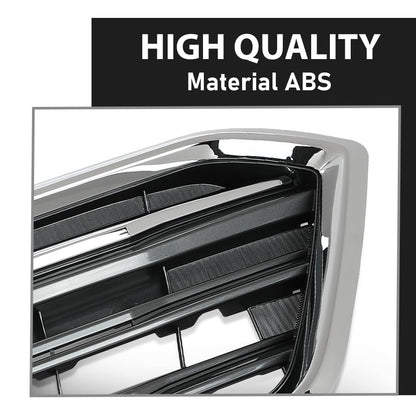 G-PLUS Front Bumper Grille Grill Assembly Black Shell Silver Insert Compatible with Subaru Legacy 2018-2019 91121AL19A