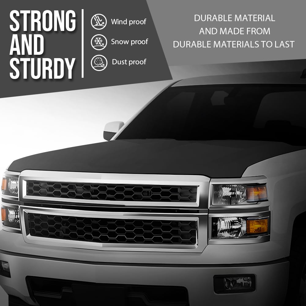 G-PLUS Front Hood Panel Compatible with Chevy Silverado 1500 2014 2015 GM1230451, 23271756 Primed Black