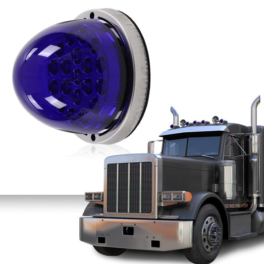 G-PLUS Blue Lens White LED Marker Turn Signal Light Lamp w/Base universal