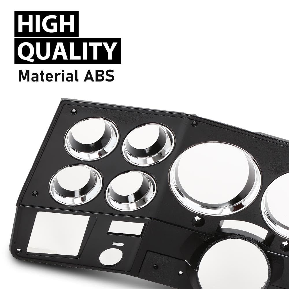 G-PLUS Truck Dash Bezel Panel with A/C Wiper Switch Hole Lower Cover Compatible with Chevy GMC Truck Blazer Suburban 1981-1983 Black 14023004