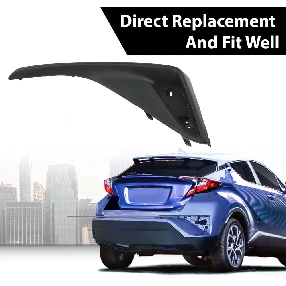 G-PLUS Bumper Insert Cover Plate Bumper Filler Rear Right Passenger Side RH Compatible with Toyota CHR Nightshade 2021-2022/ Fits Toyota CHR XLE 2018-2022 52163F4020 TO1139101
