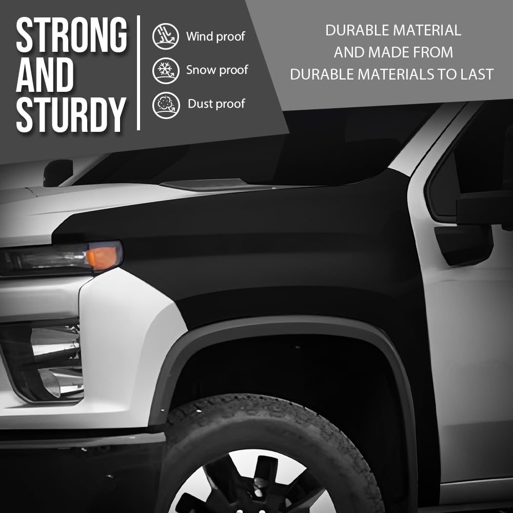 G-PLUS Front Driver Left Side Fender Compatible with Chevy Silverado 2500 HD 3500 HD 2020-2023 84581166, GM1240424 Black