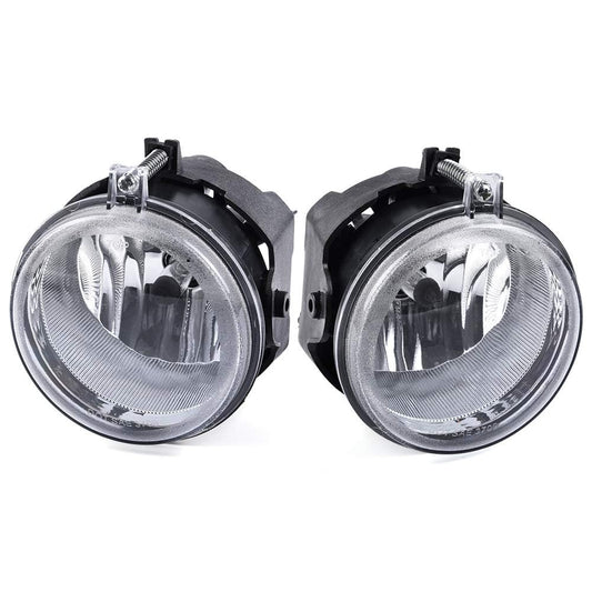 G-PLUS Front Bumper Fog Lights Assembly Compatible with 2006-2009 Dodge Charger/Fit 2008-2010 Dodge Challenger with Bulbs Left/Right Bumper Driving Fog Lamps Clear Lens