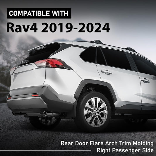 G-PLUS Rear Door Flare Arch Trim Molding RH Compatible with Toyota Rav4 2019-2024 75061-42010