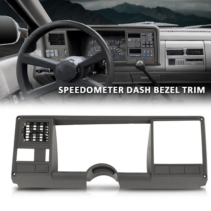 G-PLUS Speedometer Dash Bezel Trim Compatible with Chevy Silverado GMC Sierra Truck 1988-1994 Gray