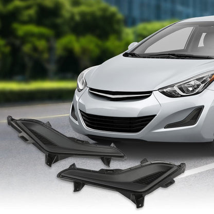 G-PLUS Front Fog Light Cover Compatible with 2016 Elantra Value Edition 2014-2016 Elantra GL GLS L Limited SE Sport Left Driver Right Passenger Side 865633X700 HY1038124 865643X700 HY1039124