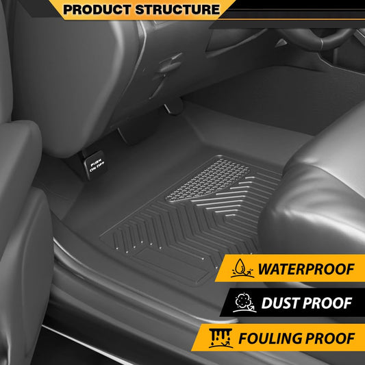 Floor Mats Fit Toyota 4Runner 1996-2002,1st & 2nd Row All Weather Protection TPE Floor Liners Cargo Liner Gray, alfombras para carro