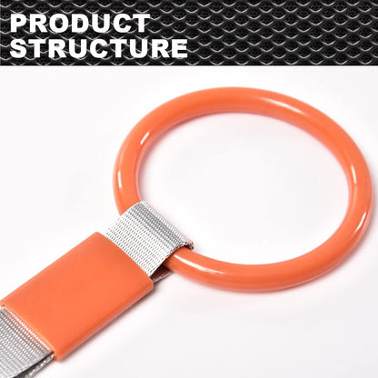 G-PLUS JDM Tsurikawa Ring Round Subway Train Bus Car Handle Hand Straps Drift Charm,Rear Bumper Warning Ring (Orange)