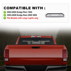 G-PLUS LED Third Brake Light Compatible with Dodge Ram 1500 2500 3500 2002-2009 Chrome Front View