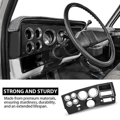 G-PLUS Dash Instrument Bezel w/Wiper Switch Hole Storage Box Compatible with 1981-1983 Chevy GMC Truck Blazer Suburban Black 14023004