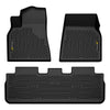 G-PLUS Floor Mats, Compatible with Tesla Model Y 2020-2024(5-Seat),1st & 2nd Row All Weather Full Cover Protection, Black TPE Car Floor Liners Interior Accessories Cargo Liner