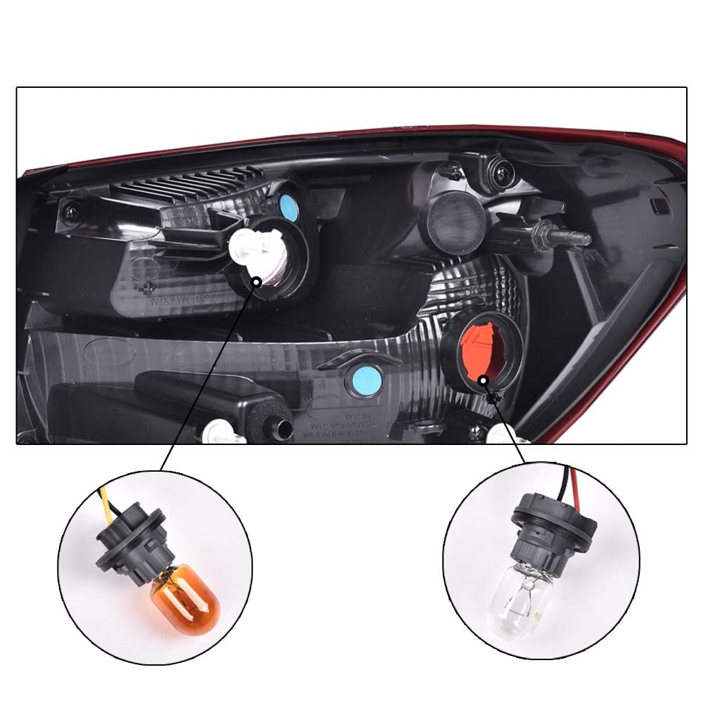 G-PLUS Rear Outer Left Tail Light Assembly Compatible with Chevy Malibu XL 2016 2017 2018 2019 2020 2021 2022 Rear Brake Lamp Luces Traseras, 84132377, Red Lens