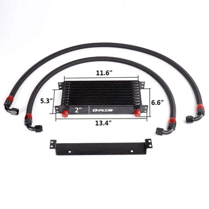 G-PLUS 10 ROW AN10 Aluminum Oil Cooler Kit Fit For Bmw 3 Series F30 F35/N20 316 320