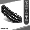 G-PLUS Front Upper Grille W/Camera Hole, Compatible with Ford Edge 2015-2018, Gloss Black, FT4Z8200DA, FO1200562C Black