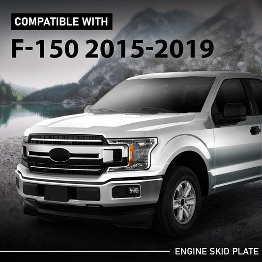 G-PLUS Engine Skid Plate, Compatible with Ford F150 2015-2019, Radiator Support Splash Shield, FL3Z5D032E, FL3Z-5D032-E