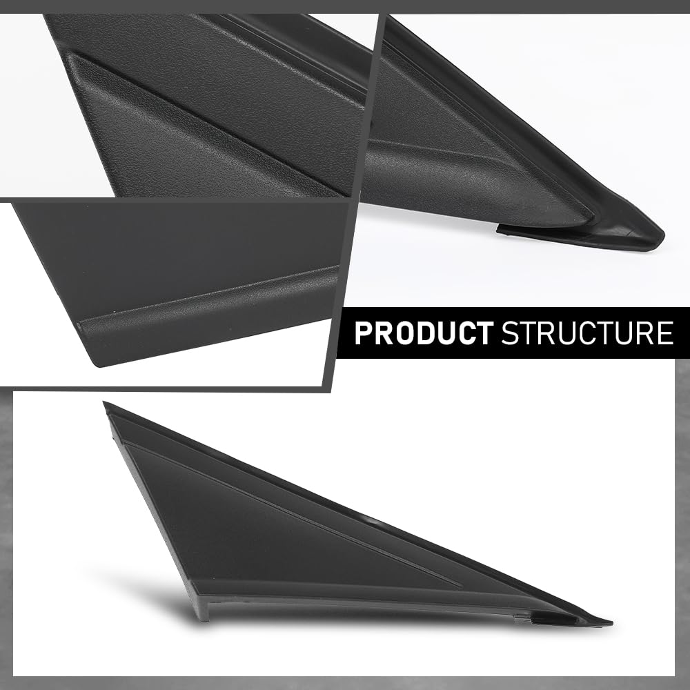 G-PLUS Pair Window Mirror Fender Corner Molding Cap Triangle, Compatible with Ford Focus 2012-2018, LH & RH Side 2PCS, CP9Z16004A, CP9Z16003A