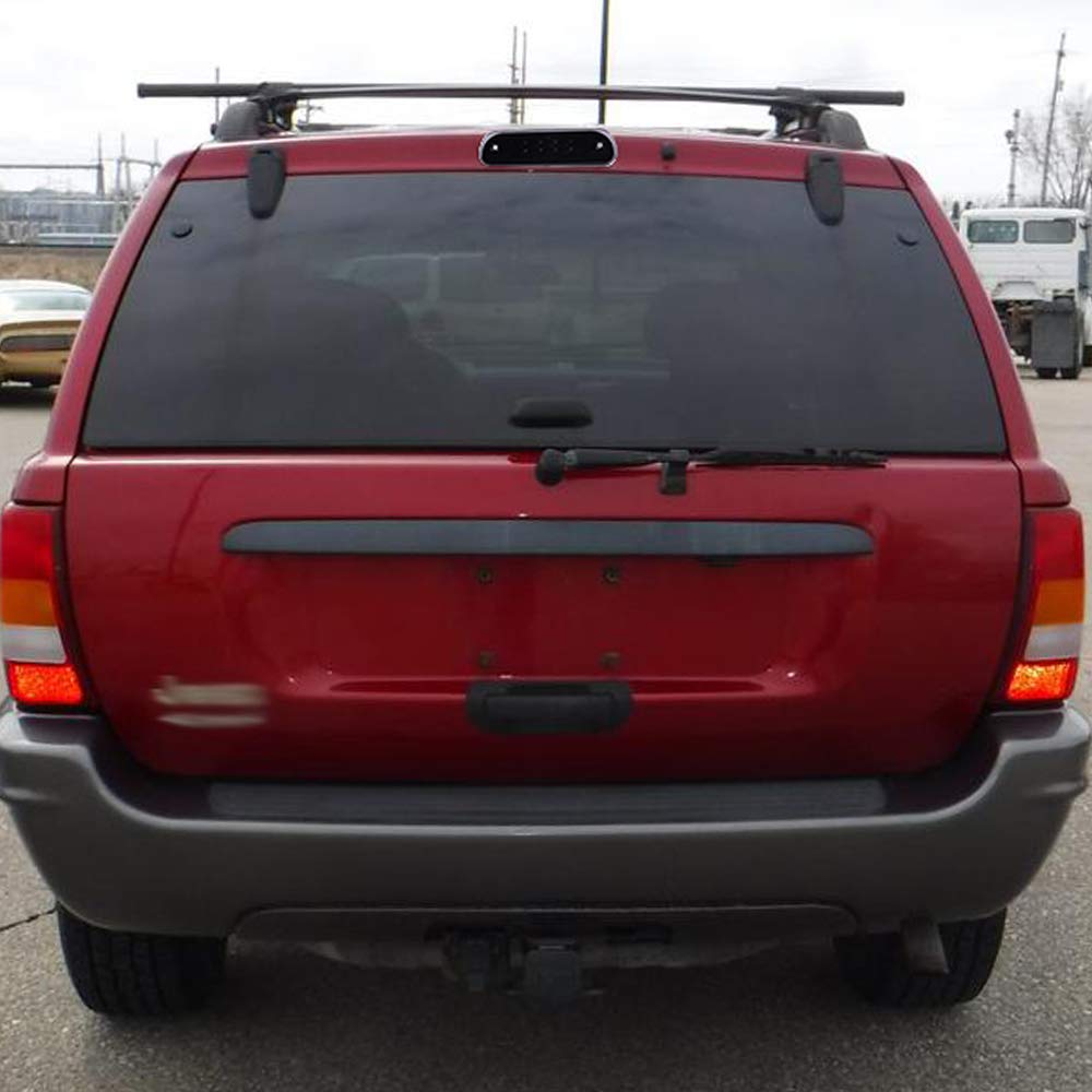 G-PLUS LED Third 3rd Brake Cargo Light Compatible With 1999-2004 Grand Cherokee,Rear Roof Center High Mount Stop Tail Light Replacement (Chrome Housing Smoky Lens)