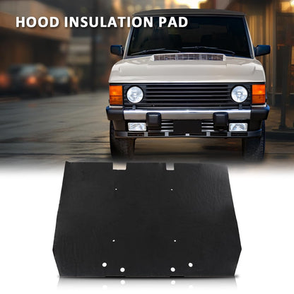 G-PLUS Black Hood Insulation Heat Blanket Pad 1/2" with Clips Compatible with Range Rover Classic 1987-1995