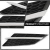 Black Front Bumper Hood Kidney Grille Grill