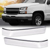 G-PLUS Chrome Grille Molding Trim Compatible With Chevy Silverado 1500 Classic HD 2500 3500 2003-2007 LH & RH Grill Trims Set 10397972, GM1213105, 10397973, GM1212105