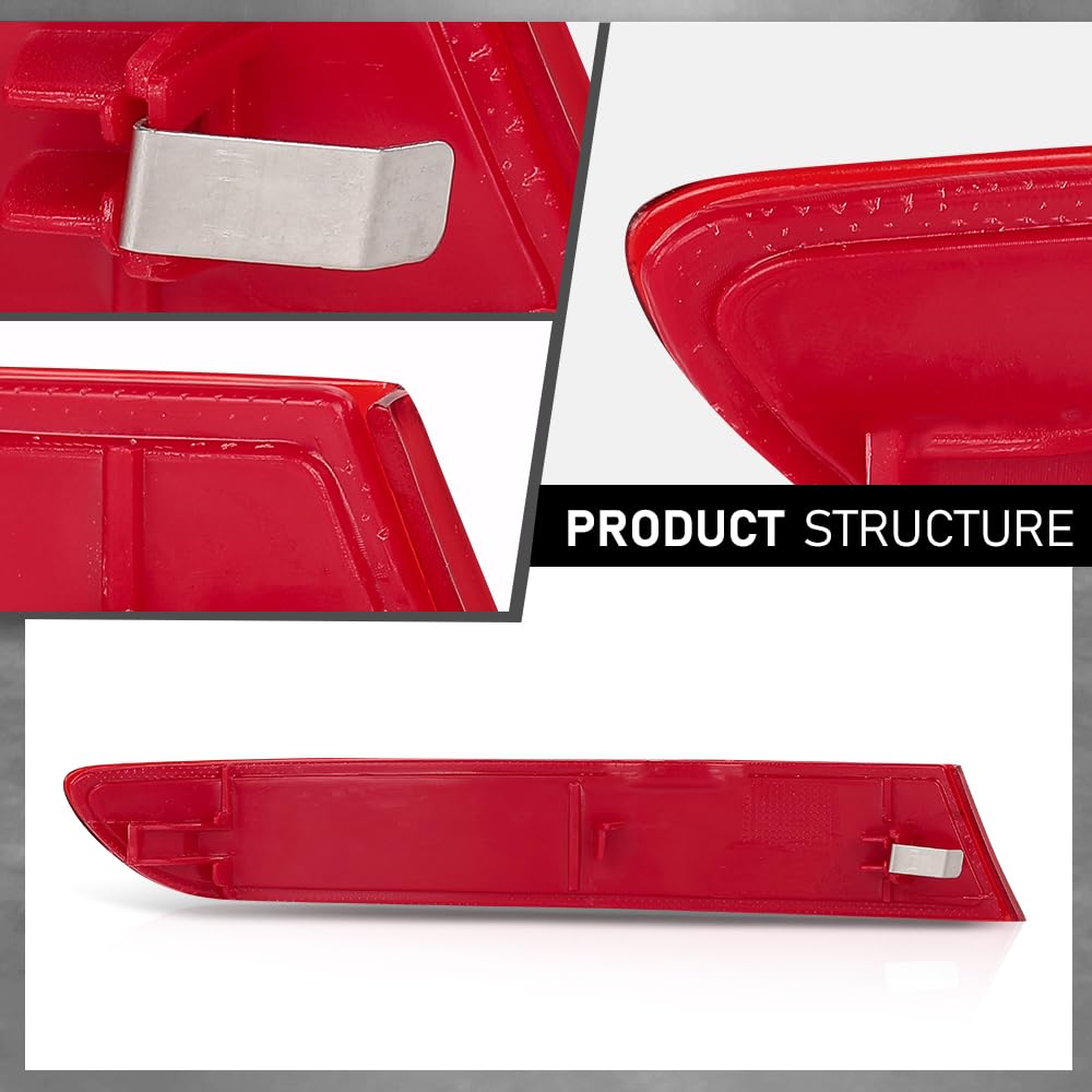 G-PLUS Rear Bumper Reflector Right Compatible with BMW F25 X3 Series sDrive28i xDrive28d xDrive28i xDrive35i 2015-2017 63257352210 Red