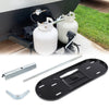 G-PLUS RV Propane Tank Mounting Kit Fit for Rv 20lb 30lb Lp Tanks Camper Travel Trailer Propane Tank Holder Dual RV Propane Tank Black