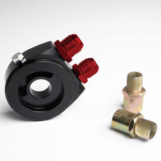 G-PLUS 30 Row AN10 Oil Cooler Kit Universal Engine Transmission Black With Adapter Additional Angle