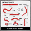 G-PLUS Silicone Heater Hose Kit Compatible with Toyota 4Runner 3.4L 1996-2002 W/Rear Heater Red
