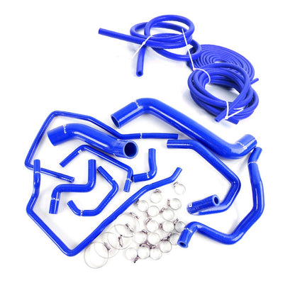 Replacement For SUBARU IMPREZA WRX MK10 GRB/GH 2008-2011 Silicone Radiator Coolant Hose Kit Clamps +Vacuum Hose Kit Blue