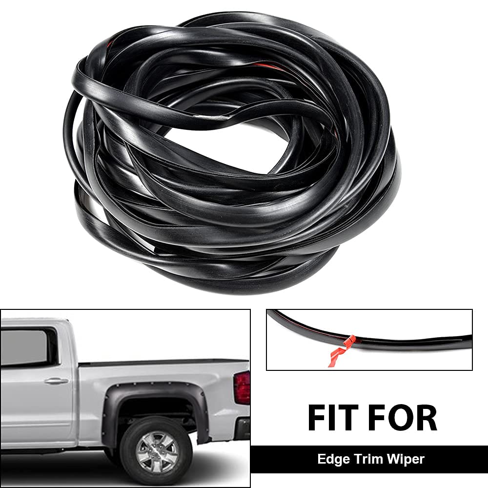G-PLUS Fender Flares Edge Trim Rubber Gasket Wiper Style 30ft Feet for Car & Truck Wheel Wells Bonds with Automotive-Grade Tape
