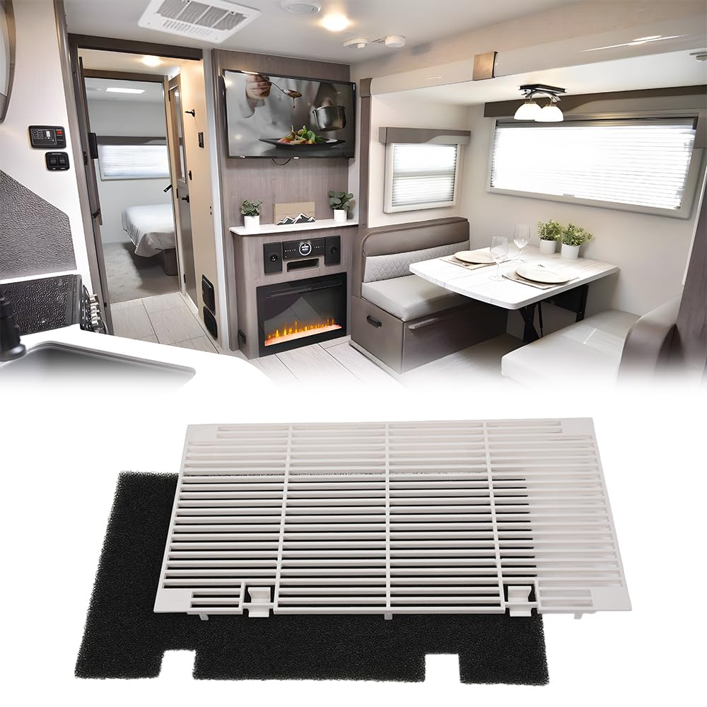 G-PLUS RV A/C Ducted Air Grille, Duo-Therm Air Conditioner Grille Replacement for Dometic 3104928.019 (Polar White) RV AC Vent Cover with Filter pad Assembly