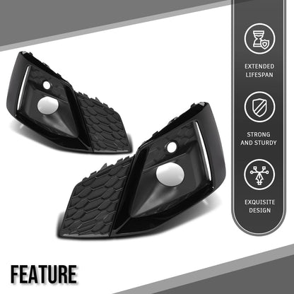G-PLUS Front Bumper Fog Light Cover Compatible with Audi S5 Sportback / S5 / A5 Sportback / A5 2020 2021 2022 2023 8W6807681T3Q7, 8W6807682T3Q7 Black