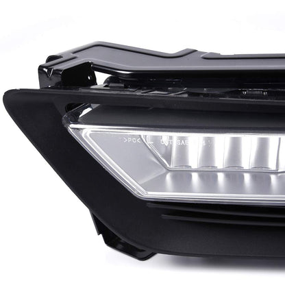 G-PLUS Fog Light Lamps Kit Compatible With 2013-2015 Honda Accord Sedan,Driving Fog Lamps W/Switch Bulbs Bezel Driver & Passenger Pair (Clear Lens)