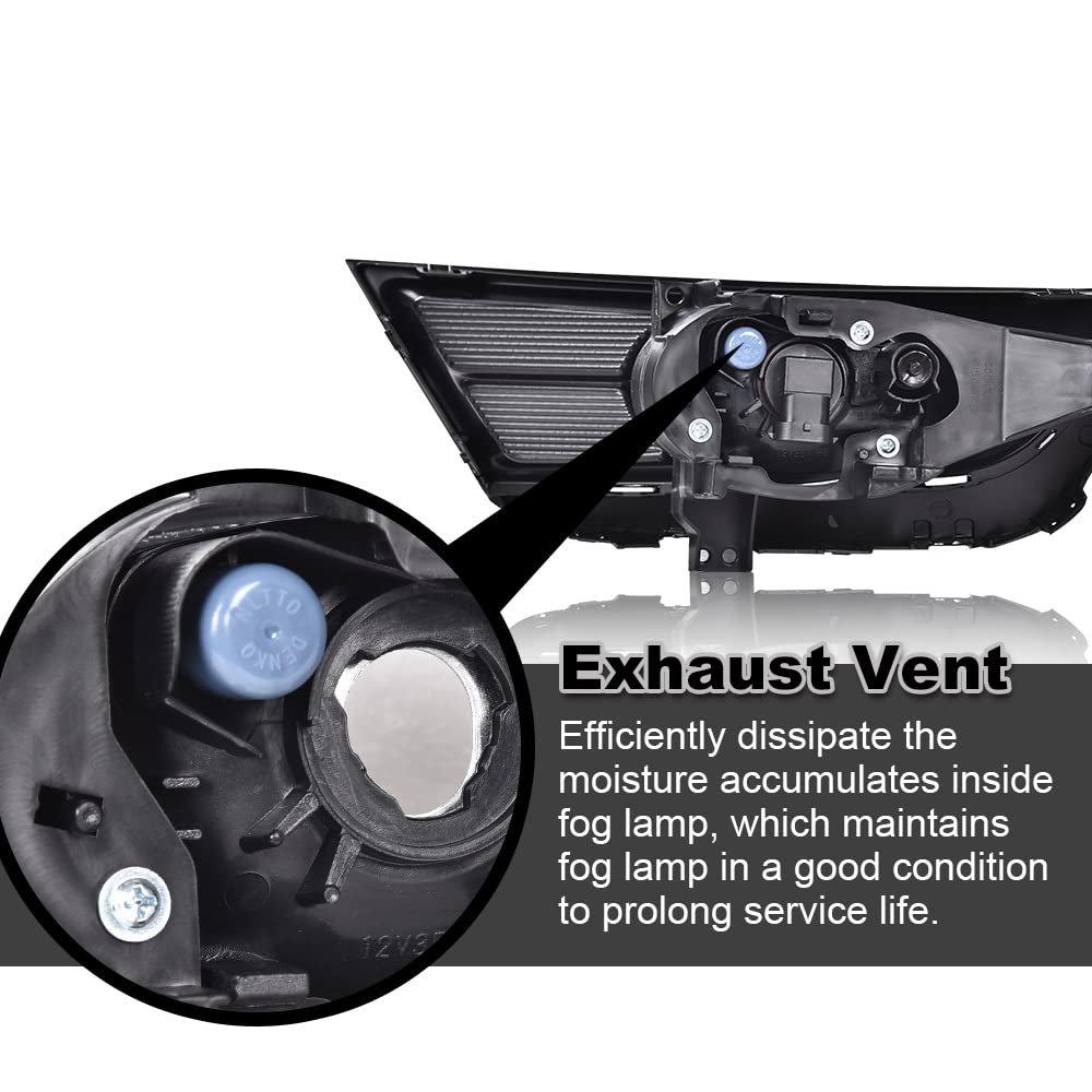 G-PLUS Front Bumper Driving Fog Lamp Compatible with 2017-2018 CR-V models only Fog Light Assembly Left Driver Right Passenger Side HO2592141 HO2593141