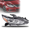 G-PLUS Headlights, Fit 2016-2018 Nissan Altima 4-Door Sedan,(Compatible w/o LED Halogen Headlight),Automotive Halogen Type Headlamps Chrome Housing,Passenger Side (Right),faros delanteros