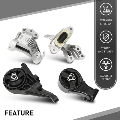 G-PLUS Engine & Trans Mount Set 4Pcs Compatible with Buick Cascada 1.6L 2016-2019 for Auto Trans,Fit Chevy Cruze 1.8L 2011-2015 for Auto Trans 3223, 3265