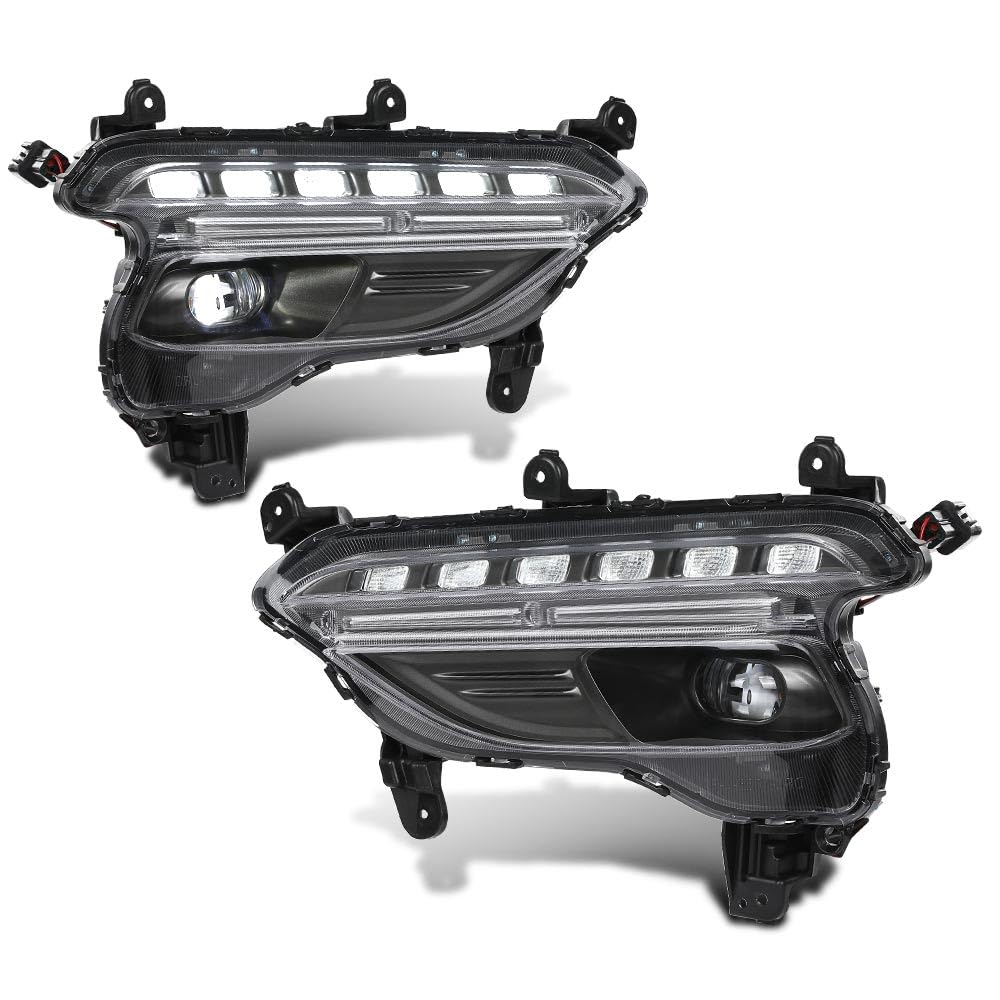 G-PLUS Front LED Fog Lights Left Right Side Pair Compatible with Hyundai Santa Fe Sport 2017-2018 922014Z510, 922024Z510