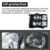 G-PLUS Headlights Compatible with Chevy Silverado 1500 2007-2013/Fit Silverado 2500 3500 & HD 2007-2014 Bumper Headlamps Clear Lens Black Housing Clear Reflector,faros delanteros