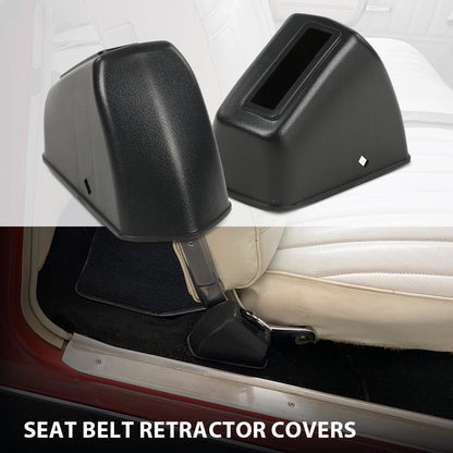G-PLUS Bench/Bucket Belt Retractor Covers Compatible with A-body Chevelle GTO 442 GS 1967-1972/Fits Monte Carlo 1969-1972 and Grand Prix 1970-1972 Front