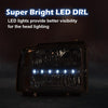 G-PLUS LED Point Style Headlights Assembly,Compatible with Ford F250 F350 F450 F550 Super Duty 2005 2006 2007,Headlamps DRL BAR Smoky Lens Chrome Housing Amber Reflector,faros delanteros