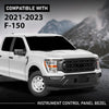 G-PLUS A/C Heater Climate Control Dash Trim Center Console Bezel Compatible with Ford F150 2021 2022 2023 Black