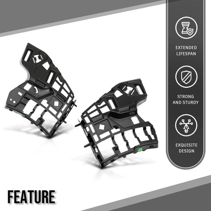 G-PLUS Bumper Bracket Driver & Passenger Side Pair Front Lower Compatible with Volvo XC90 2016-2023 31353403, 31353404 Black