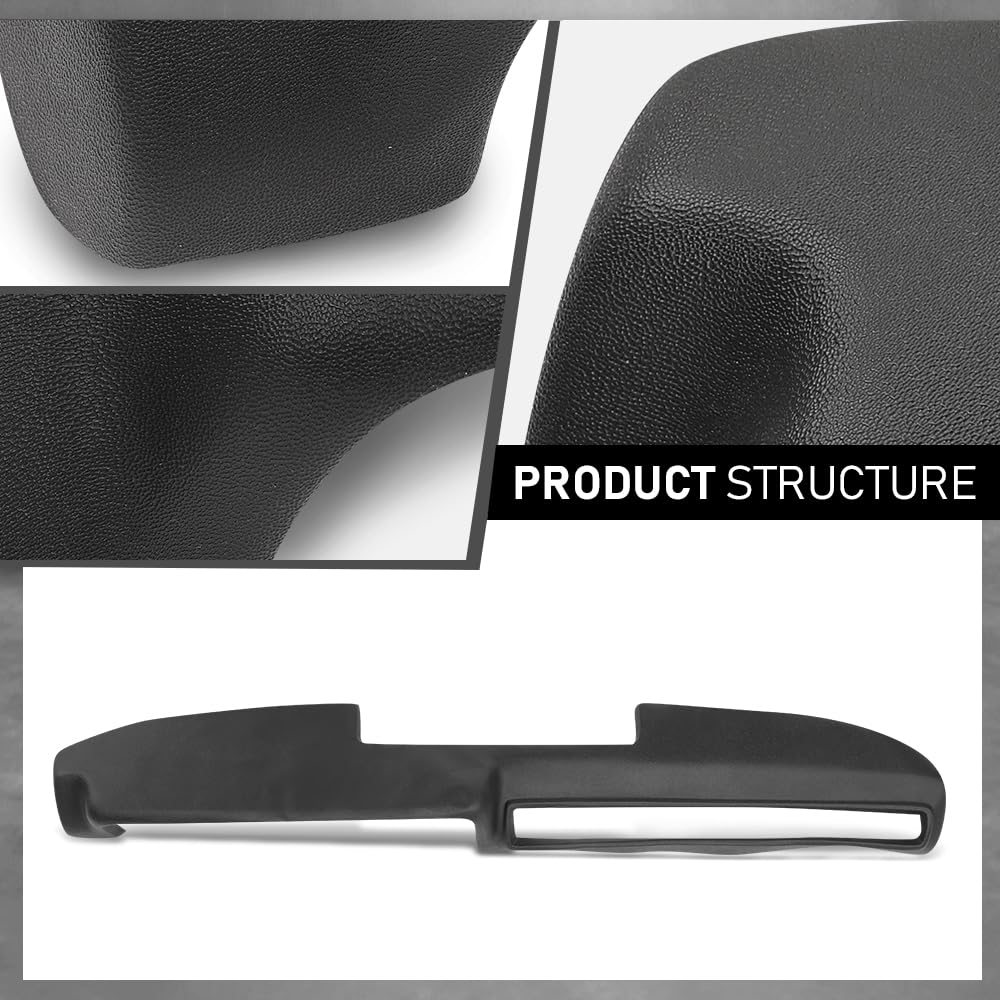 G-PLUS TPE Dashboard Dash Cover Compatible with Dodge Plymouth Belvedere Charger Coronet GTX Road Runner Satellite 1971-1974 Black