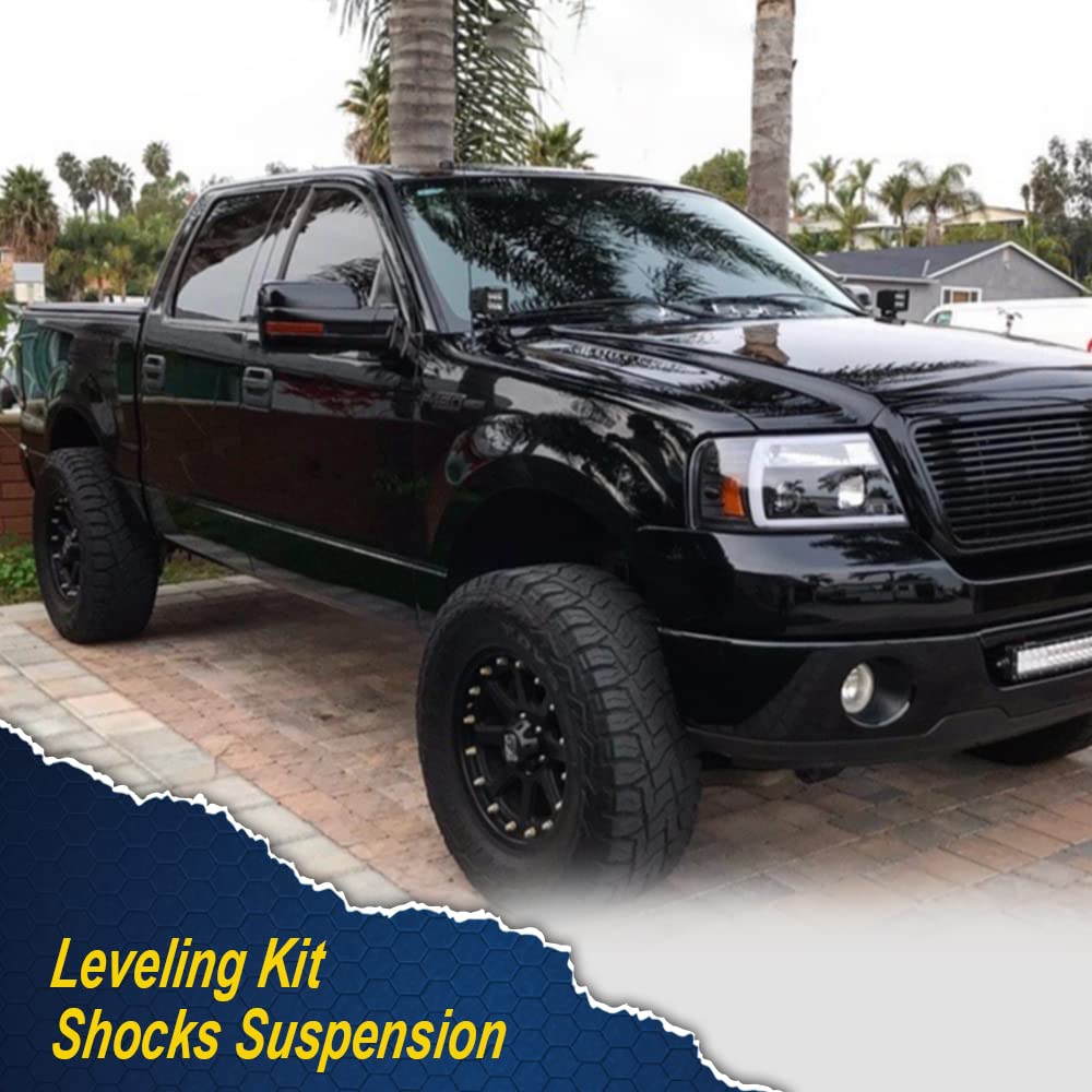 G-PLUS 2.5" Leveling Lift Kit W/ N3 Rear Shocks Struts Assemblies Kit Suspension Set Compatible With 2004-2008 F150 2WD 4WD (N3 Shocks Suspension Kit)