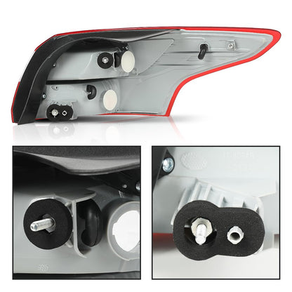 G-PLUS Rear Tail Light Compatible with 2012 2013 2014 Ford Focus 4-Door DM5Z13405E (Compatible 4-Door Sedan Model) Luces Traseras, Faros Traseros Brake Lamp w/o Bulbs Left Driver SideAssembly