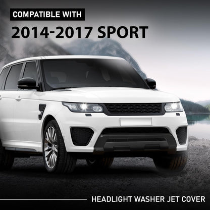 G-PLUS Headlight Headlamp Washer Nozzle Jet Cover Cap Compatible with Range Rover Sport 2014-2017