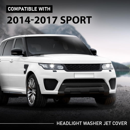 G-PLUS Headlight Headlamp Washer Nozzle Jet Cover Cap Compatible with Range Rover Sport 2014-2017