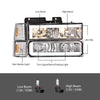 G-PLUS LED Halogen Headlights Assembly Fit GMC C1500 K1500 Yukon 94-99/Fit GMC C2500 C3500 K2500 K3500 Suburban 94-00 Driver & Passenger Side Bumper Lamp Headlamps,faros delanteros
