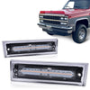 G-PLUS LED Smoke Lens Amber Front Side Marker Light Lamp Compatible with Chevy C10 C20 C30 GMC 1981-1991 GM2550115, GM2551107